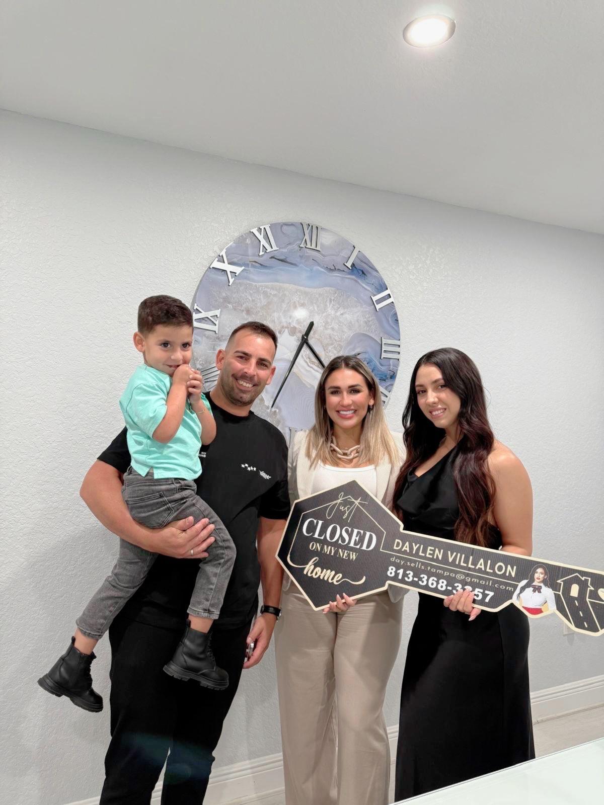 Happy homeowner closing