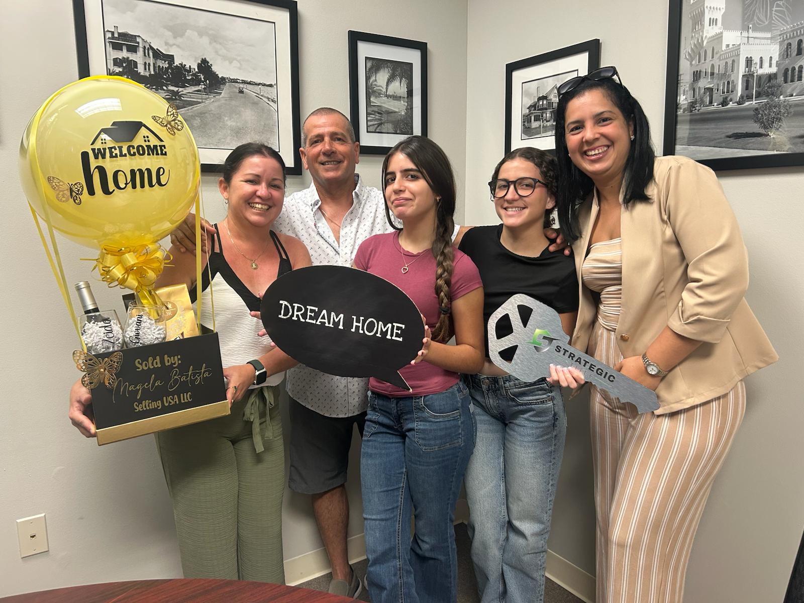 Happy homeowner closing