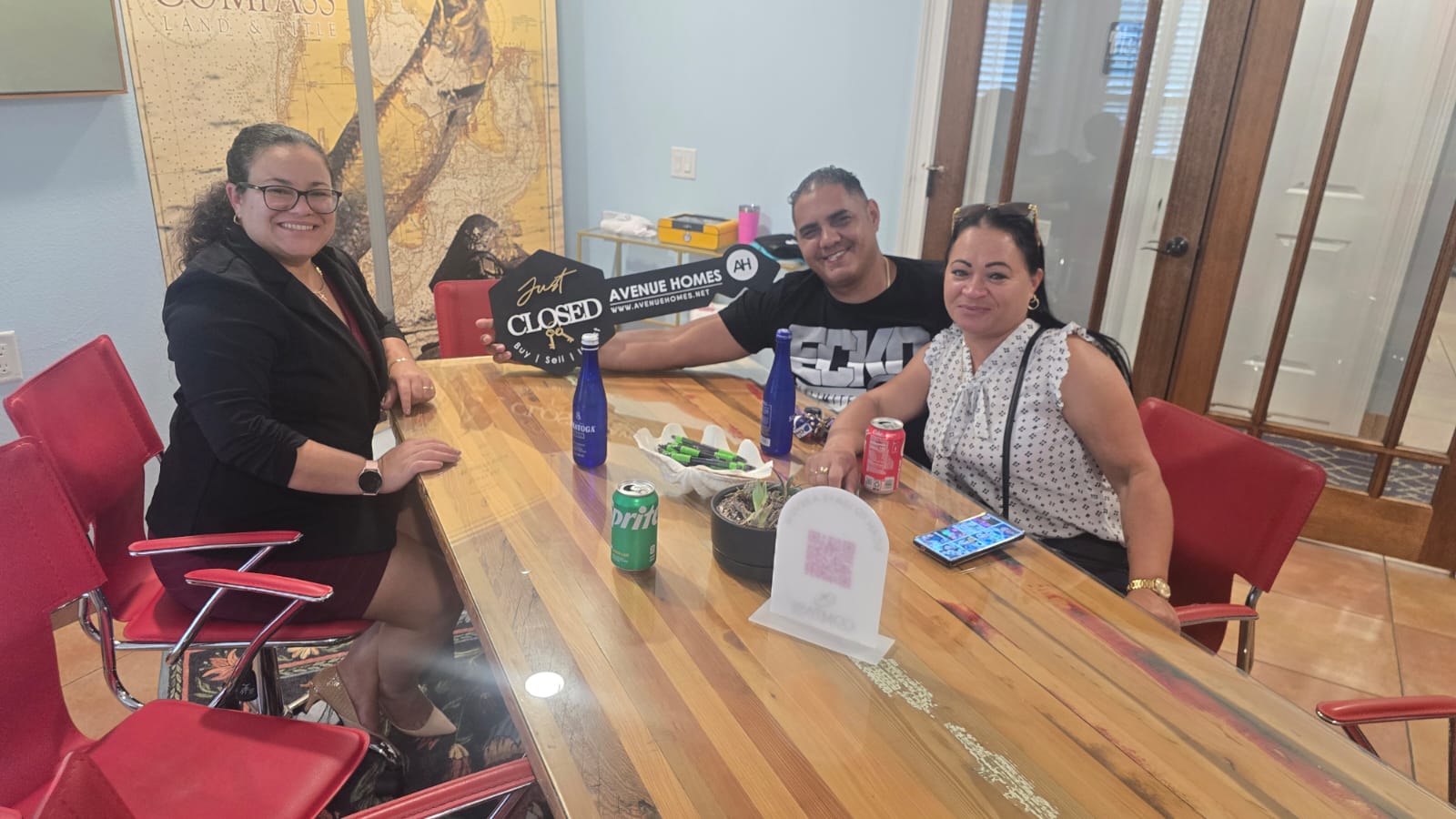 Happy homeowner closing