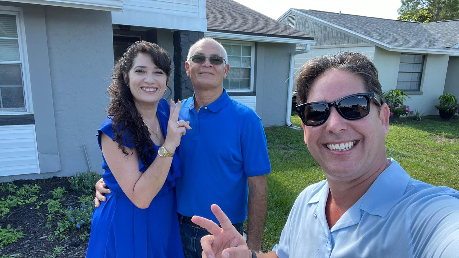 Happy homeowner closing