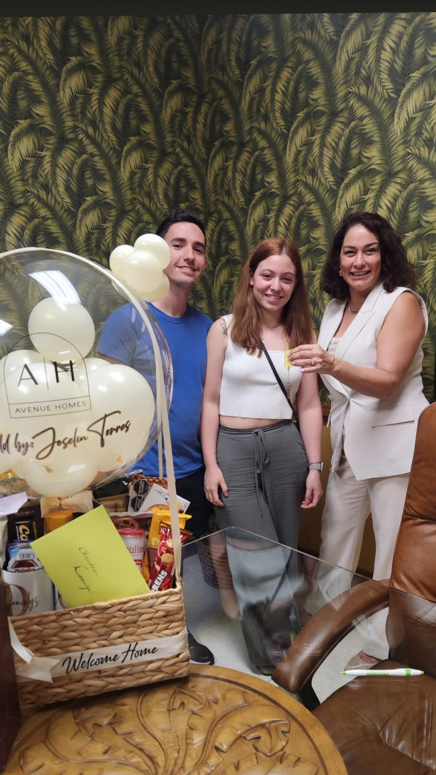 Happy homeowner closing