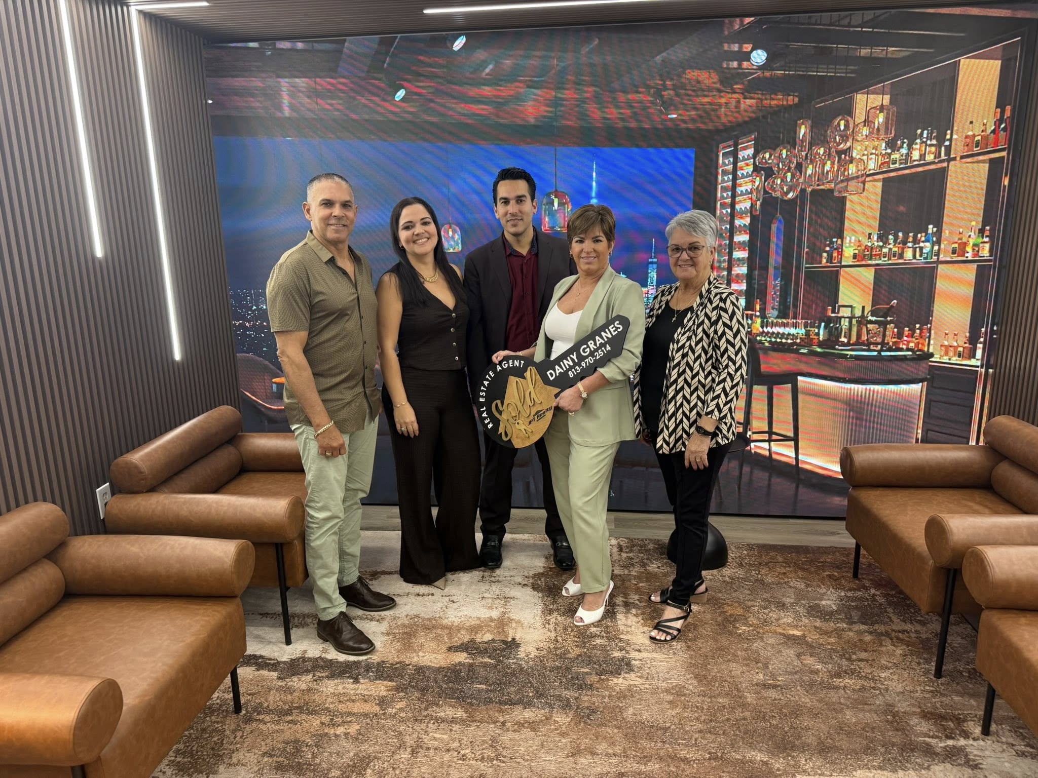 Happy homeowner closing